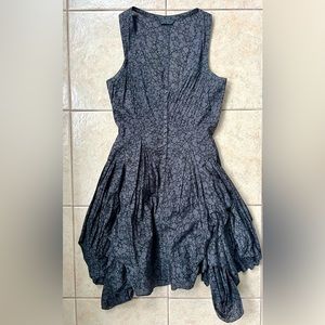 AllSaints black floral Konaki dress, bubble hem, UK12/US8